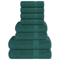 8-dijelni set ručnika zelena boja jabuke 360 gsm 100 % pamuk