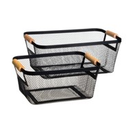 CASA SELECCIÓN Metalne košare u setu 2 kom od žice 33x21x14 cm