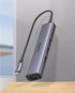 UGREEN USB hub CM475, USB-C, 3x USB-A 3.0, 1x ethernet, 1x USB-C, sivi