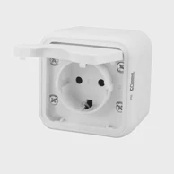 COMMEL 043-211 dvopolna utičnica 16a 250v ip55, bijela
