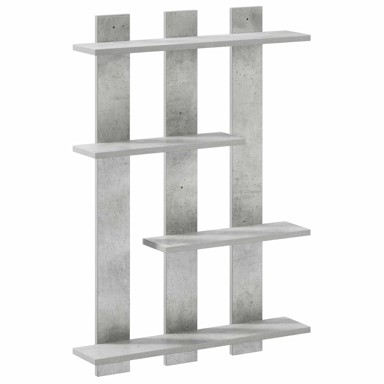 Polica na zidu 61 x 13,5 x 88 cm, betonsko siva