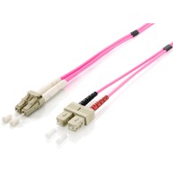 EQUIP LWL patch kabel LC na SC, OM4, multimode, duplex, ljubičasti, 3 m