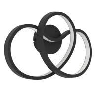 Zidna lampa Gianella, LED, 12 W, D-365, dimabilna, crna i bijela