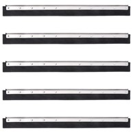 Glave za podni brisač, 5 kom, 75 × 2 × 5 cm, čelik, guma