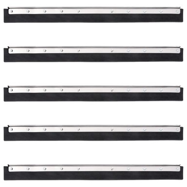 Glave za podni brisač, 5 kom, 75 × 2 × 5 cm, čelik, guma