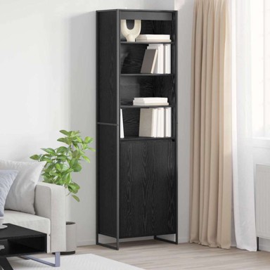 Visok ormar za dnevni boravak, 2 komada, Crni hrast 60 x 36 x 300 cm