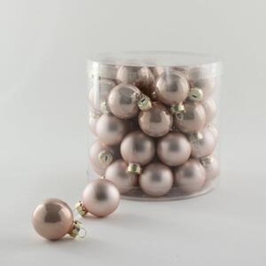 Staklene kuglice set 45 kom, 3 cm, roza