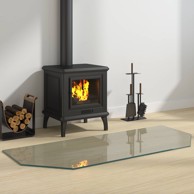 Staklena ploča za kamin 120 x 50 cm, prozirna