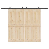 Pribor za klizna vrata 152,5 cm čelični crni