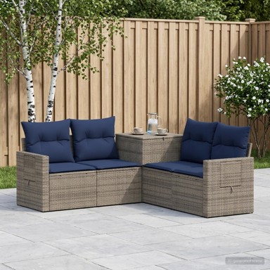Set sofa 5 kom. 179 x 179 x 85 cm, siva i tamnoplava