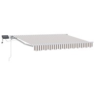 Ručni okvir tende s LED-ima, 4,5 x 3,5 m, svjetlosiva i bijela