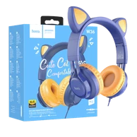 HOCO Slušalice sa mikrofonom, mačje uši, plava W36 Cat Ear, plave