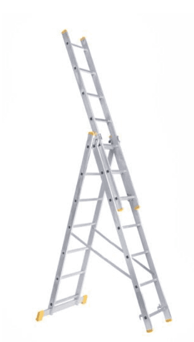 BOMBER Trodijelne aluminijske ljestve, 3 x 7