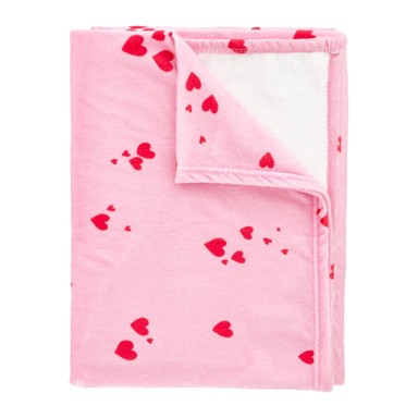 CATHERINE LANSFIELD Ružičasta deka od flisa, 200x240 cm, Heart