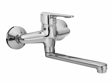 Slavina 82008 za umivaonik/sudoper 100 mm, ravni izljev 20 cm, krom