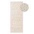 ELLE DECORATION Krem/boje slonovače ručno rađena staza od mješavine vune 80x200 cm Majoli 