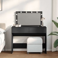Toaletni stolić s LED svjetlima 100x40x120 cm, crna