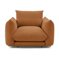 BOBOCHIC PARIS Narančasta fotelja Ernest, 123x106x86 cm