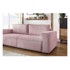 BOBOCHIC PARIS Svijetlo ružičasta sklopiva sofa od samta 245 cm Nihad, 245x102x88 cm