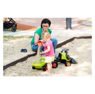 FALK Traktor guralica Baby Claas s utovarnom žlicom i prikolicom