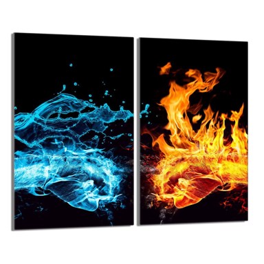 TMK Staklena zaštita za štednjak, 2x30x52 cm, fire