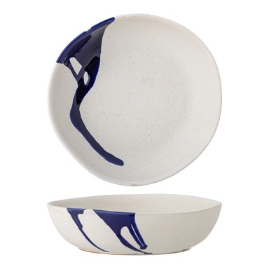 BLOOMINGVILLE Bijela/plava zdjelica od kamenine 2,22 l Okayama 