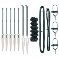 Ogradna mreža s 7 šiljaka 0.8x10 m, galvanizirani čelik