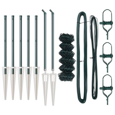 Ogradna mreža s 7 šiljaka 0.8x10 m, galvanizirani čelik