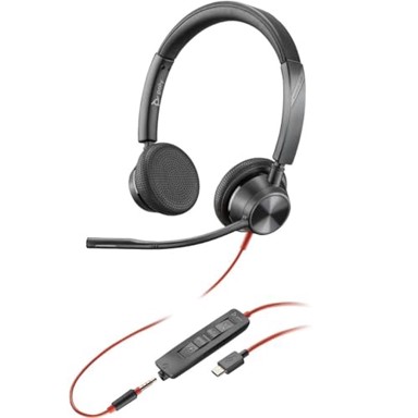 POLY Stereo slušalice Blackwire 3325 USB-C + 3,5 mm, crna