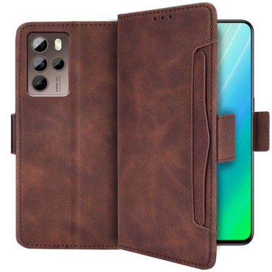 Preklopna futrola za HTC U23 Pro, utor za karticu, smeđa