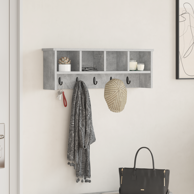 Vješalica za kapute na zidu 75 x 16 x 26 cm, beton siva