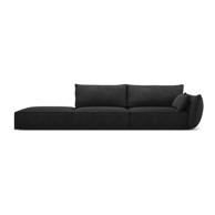 MAZZINI SOFAS Tamno siva ležaljka (s desnim kutom) Vanda, 264x110x85 cm