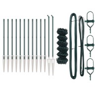 Ograda od lanca Set od 2 0.8x25 m metal,zelena