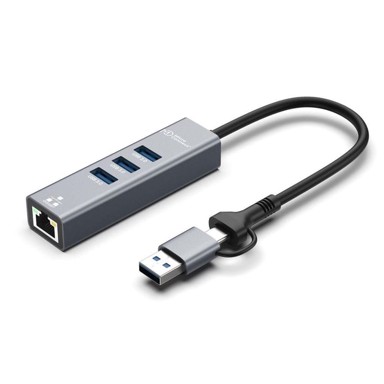MICROCONNECT USB hub Premium, 4 priključka, USB 3.2 Gen 1, Ethernet, USB-C i USB-A