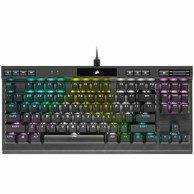CORSAIR Gaming tipkovnica K70 RGB TKL Champion Series, optičko-mehanička, RGB LED osvjetljenje, CORSAIR OPX Rapidfire, crna, PBT tipke