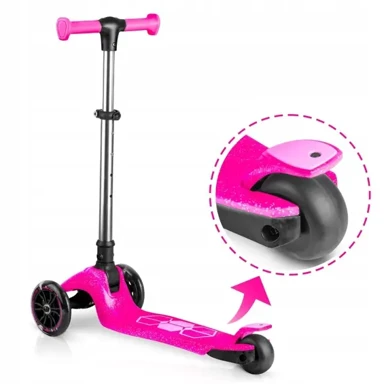 RICOKIDS Dječji romobil Jelly, 3 kotača, LED osvjetljenje, ružičasta