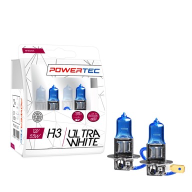 POWER-TEC Ultra White halogene žarulje H3 12 V Duo Ptzuw3-Duo