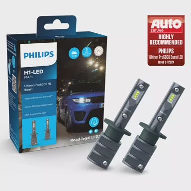 PHILIPS Žarulja Ultinon Pro6000 HL Boost LED H1, 100% legalno, do 100% više svjetla, 5800K