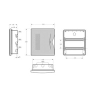 FAMATEL Kutija za osigurače, podžbuk, 24 osigurača, IP40, providna, 3524-F-M-KP/24