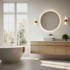 MODERNHOME LED Kupaonsko ogledalo 80 cm, 3 boje svjetla, dodirni prekidač