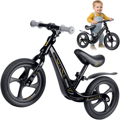 RICOKIDS Bicikl bez pedala FUNNU, crni