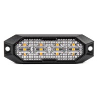 AMIO Slim LED svjetlo za masku, 4x3W LED, R65 R10, 12/24V, IP6K9K, narančasto