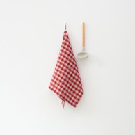 LINEN TALES Lanena kuhinjska krpa 45x65 cm Red Gingham 
