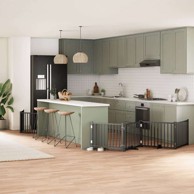 Vrata za pse s vratašcima, 12 panela, sklopiva, 80 x 60 x 2 cm