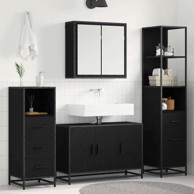 Set namještaja za kupaonicu, 4 kom, 90 x 33 x 60 cm, crni hrast