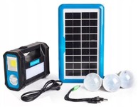 Solarni punjač powerbank s panelom i žaruljom