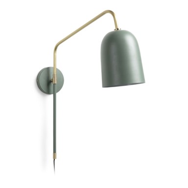 KAVE HOME Zelena zidna lampa ø 15 cm Audrie