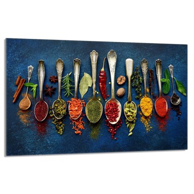 TMK Staklena zaštita za štednjak ili ploču za kuhanje 80x52, začini