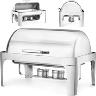 HENDI Čelični grijač hrane RollTop GN1/1 65 mm 470305, srebrna
