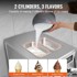 VEVOR Aparat za sladoled, 3 okusa, 18-28 L/h, nehrđajući čelik